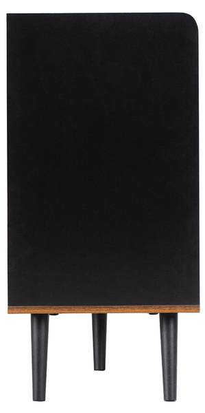 Sideboard Vekaid BK Schwarz - Holzwerkstoff - Metall - 40 x 80 x 118 cm