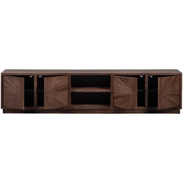 TV-Lowboard Sun Braun - Teakholz - 200 x 45 x 44 cm