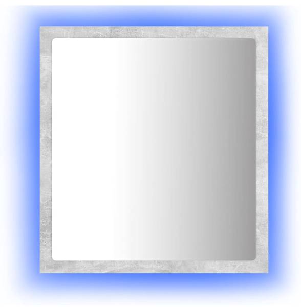 Miroir 3007760 Gris - Bois manufacturé - Matière plastique - 40 x 37 x 8 cm