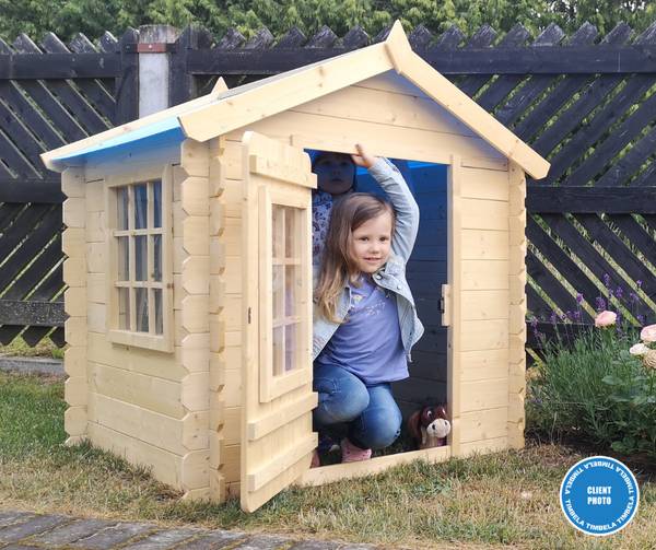 Kinderspielhaus M570M-1 Beige - Fichte - 105 x 87 x 105 cm