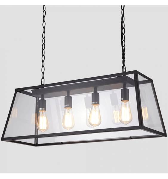 Hängeleuchte Fresy Schwarz - Metall - 78 x 26 x 78 cm