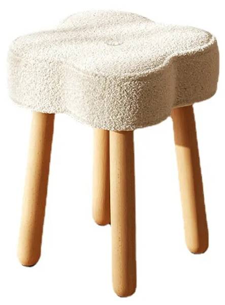 Hocker Klee  III Weiß - Holzwerkstoff - 31 x 44 x 31 cm