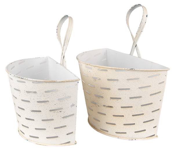 Pflanzenhalter Rosatasi Beige - Metall - 17 x 35 x 33 cm