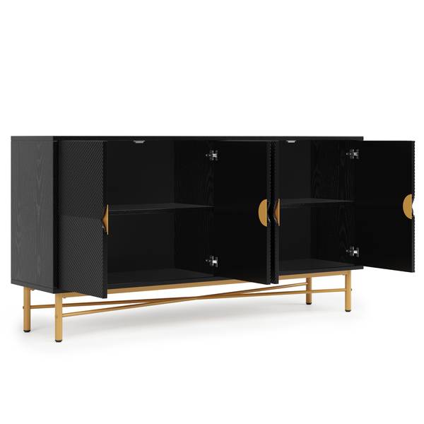 Sideboard LineWoody Ⅲ Schwarz