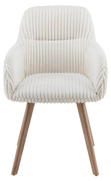 Armlehnstuhl MATTIA Beige - Cord - 56 x 87 x 61 cm