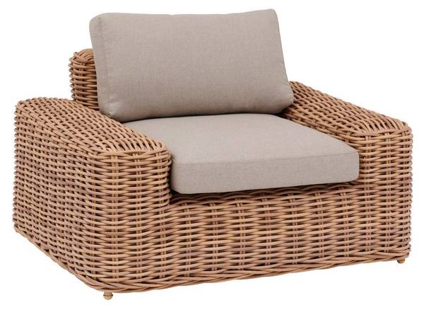 Gartenmöbel-Sessel SAVINIA Beige - Holzwerkstoff - 94 x 68 x 118 cm