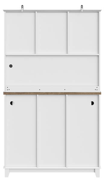 Buffetschrank GLOWGlass Ⅵ Weiß - Stahl - Klarglas - 106 x 180 x 40 cm