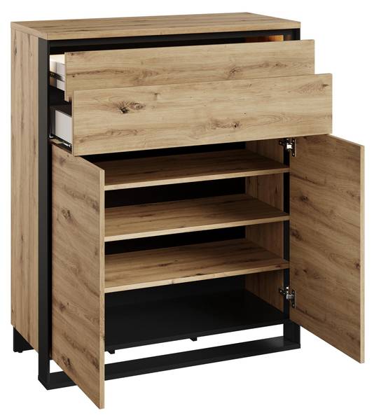 Garderobe-Set Quant X, 3-er Set Braun - Holzwerkstoff