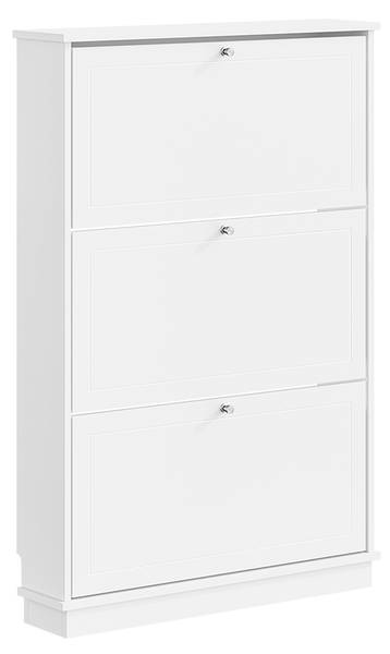 Schoenenkast FSR215-W wit - glas - 18 x 113 x 76 cm