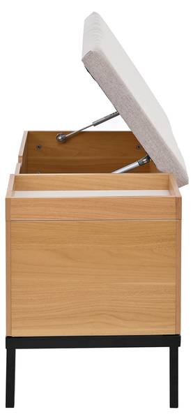 Schoenenbank NaturWoody bruin - plaatmateriaal op houtbasis - 40 x 50 x 115 cm