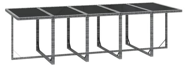 Tuinset 3001936-8 Set van 15 grijs - polyester - transparant glas - 107 x 74 x 275 cm