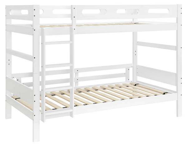 Stapelbed LucyAttic Ⅰ wit - grenenhout - 95 x 146 x 204 cm
