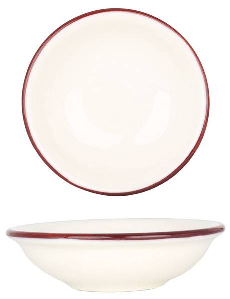 Assiette de service Linea Burgundy 2 él. Porcelaine - 15 x 1 x 15 cm