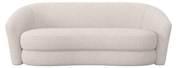 Sofa ISABEL Weiß - Textil - Holz teilmassiv - 197 x 72 x 86 cm
