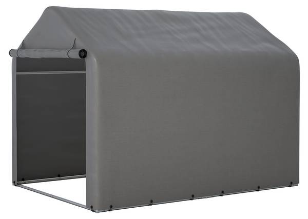 Fahrradschuppen CO121 Grau - Metall - 220 x 165 x 160 cm