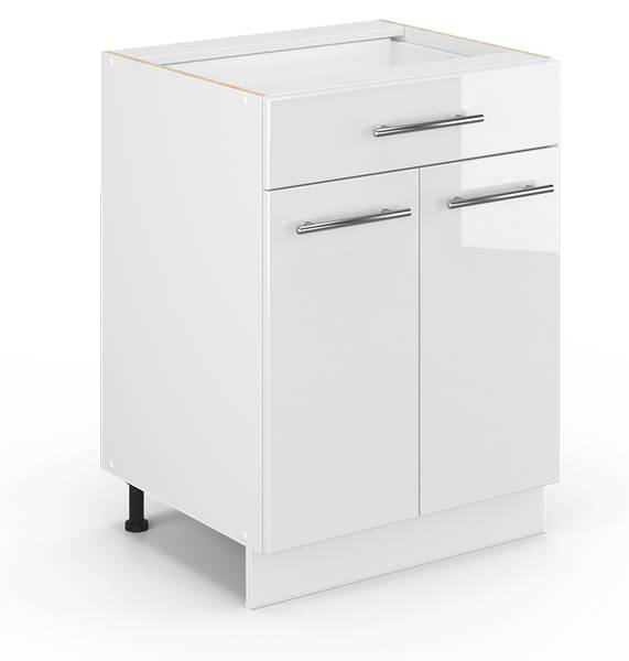 Badschrank Fame-Line 43536 Hochglanz Weiß - Breite: 60 cm