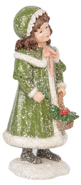 Dekorationsfigur Mädchen Xmas&Ude Grün - Kunststoff - 9 x 19 x 8 cm