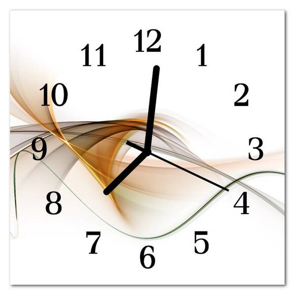Wanduhr Abstrakt mehrfarbig Glas - 30 x 30 x 1 cm