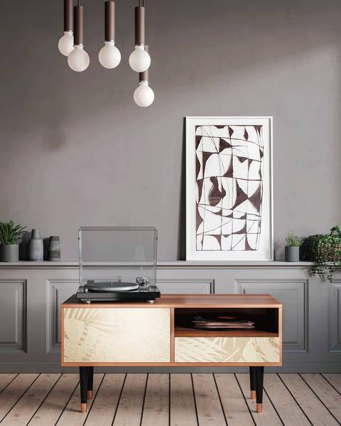 TV-Lowboard T3 Walnuss Beige - Holzwerkstoff - 115 x 59 x 48 cm