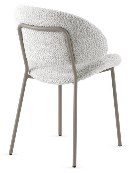 Stühle 11652 4er-Set Weiß - Chenille - Webstoff - 54 x 80 x 55 cm