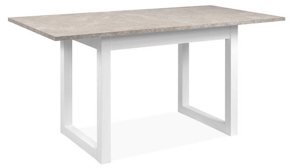 Ausziehbarer HOUSTON Weiß - Holzwerkstoff - 80 x 75 x 160 cm