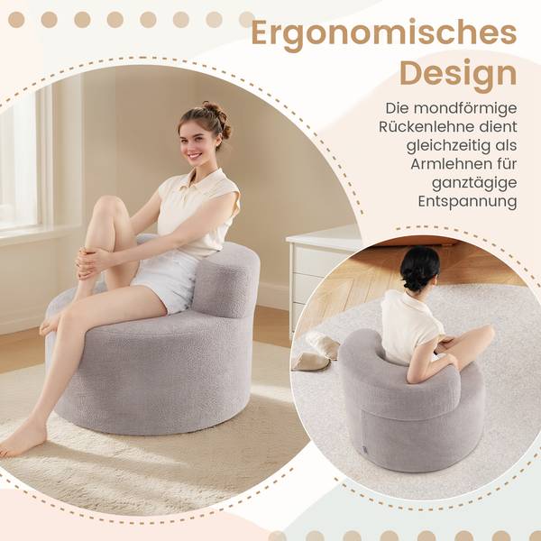 Einzelsofa TH32983 Grau - 82 x 59 x 82 cm