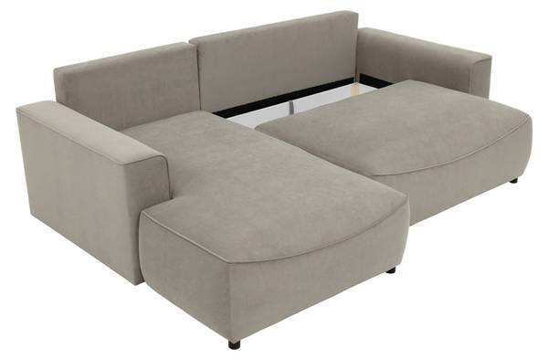Ecksofa Beliza Grau - Ecke davorstehend links