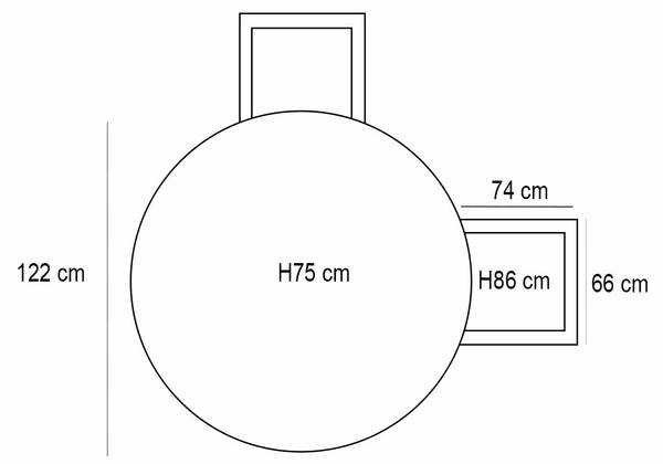Tuinset Yima Tulli 5 delig grijs - kunststof - 200 x 86 x 200 cm