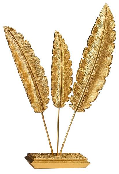 Pendelleuchte Pluma Gold - Metall - 31 x 11 x 34 cm