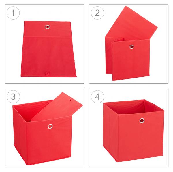 Lot de 2 boîtes de rangement Rouge