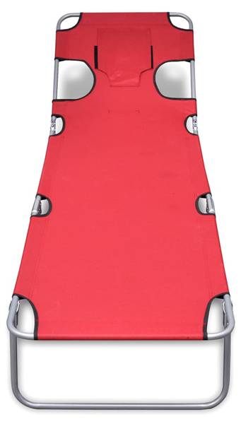 Sonnenliege 3005315 Rot - Stahl - 58 x 27 x 189 cm