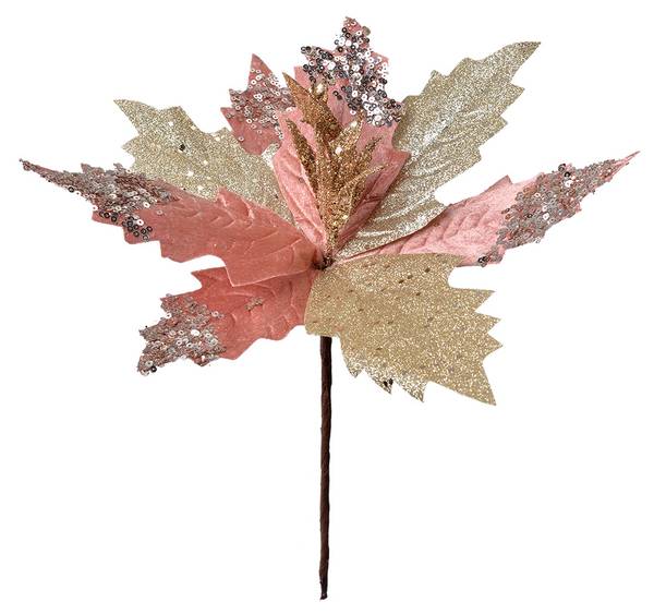Kunstpflanze Weihnachtsstern 89780 Pink - Kunststoff - 30 x 30 x 30 cm