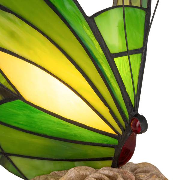 Tiffany Tischlampe Schmetterling 8005 Grün