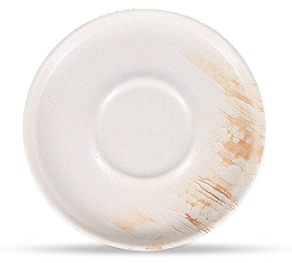 Untertasse Aquarel - 4er-Set Beige - Stein - 14 x 2 x 14 cm