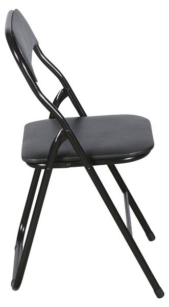 Klappstuhl  Mihe 4er Set Schwarz - Stahl - 45 x 78 x 44 cm