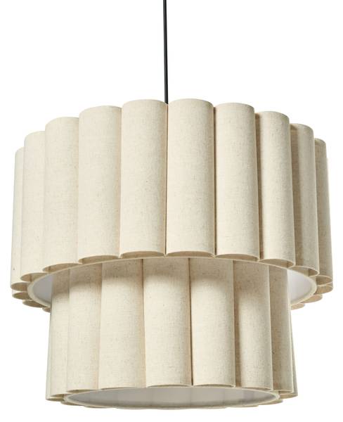 Pendelleuchten BELESSA Beige - Schwarz - Naturfaser - 40 x 180 x 40 cm