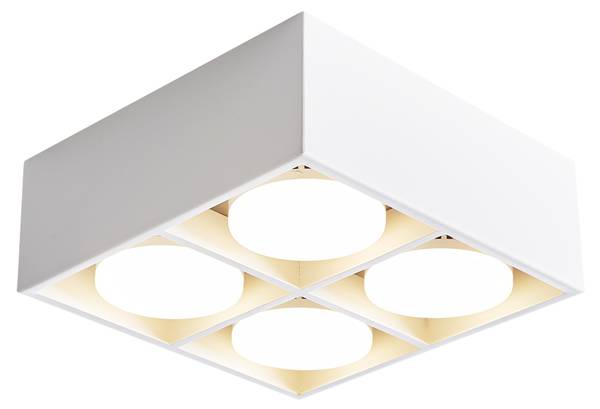 Led Plafondlamp Howard met 4 lichtbronnen wit - metaal - 20 x 9 x 20 cm