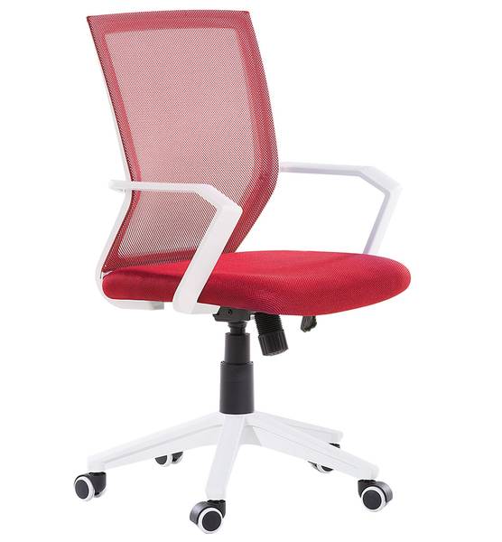 Chaise de bureau RELIEF Rouge - Blanc - Textile - 55 x 96 x 55 cm