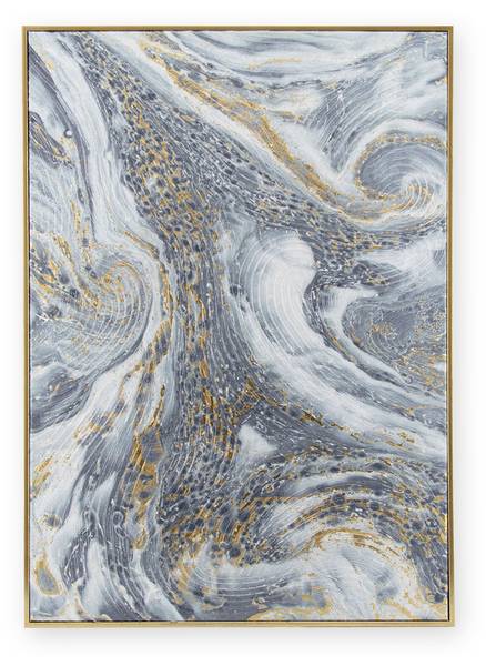 Leinwandbild Marmor Blau