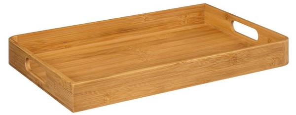 Serviertabletts BAMBOU CUISINE 2er-Set Beige - Bambus - 30 x 5 x 46 cm