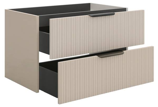 Waschbeckenunterschrank DALIKO Beige - Holz teilmassiv - 80 x 50 x 46 cm