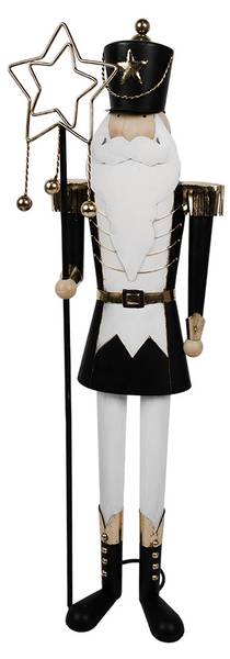 Nussknacker Xmas&Dallas Schwarz - Metall - 23 x 103 x 30 cm