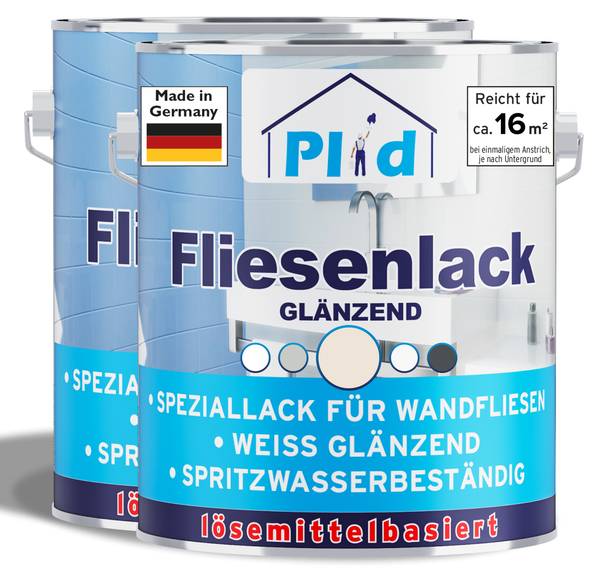Fliesenlack P_800008 (2er-Set) Weiß - Harz - 20 x 20 x 22 cm