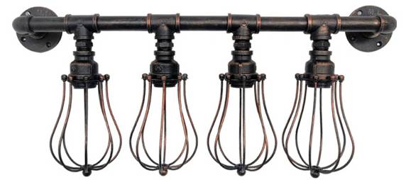 Wandleuchte Hercules Schwarz - Metall - 70 x 70 x 20 cm