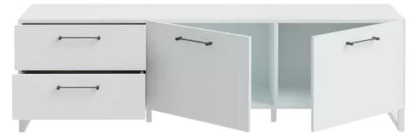Banc TV Silba Gris lumineux