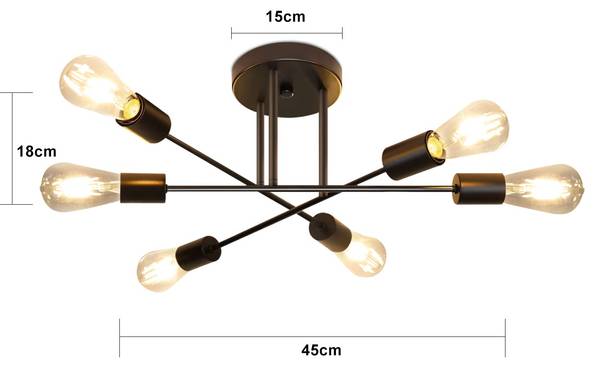 Deckenleuchte andet Schwarz