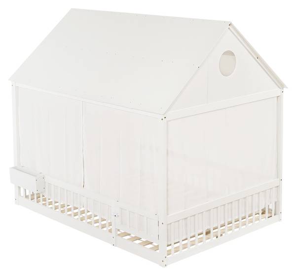Kinderbett LucySafe Ⅰ Weiß - Holzwerkstoff - 151 x 183 x 207 cm