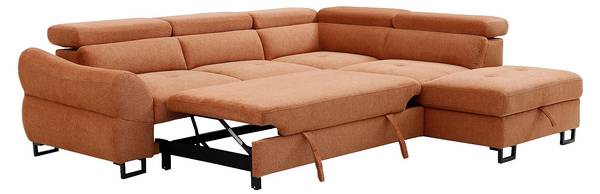 Schlafsofa VAVERDO Braun - Textil - 272 x 76 x 230 cm