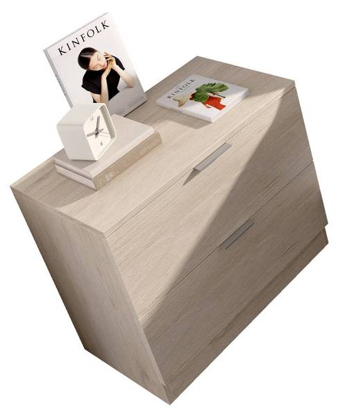 Nachttisch Cervinara Braun - Holzwerkstoff - 34 x 46 x 50 cm