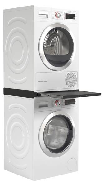 Zwischenbaurahmen Waschmaschine Connect Schwarz - Metall - 60 x 8 x 54 cm